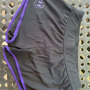Black and Purple Athletic Shorts